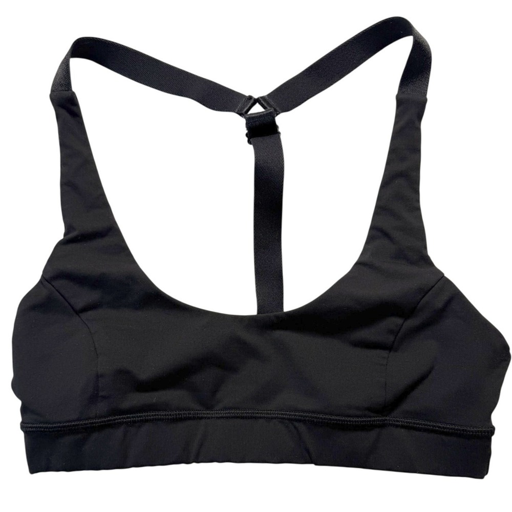Lululemon Light N Breezy Strappy T-Back Bra Component Only Size 4 Black - W1AFHS